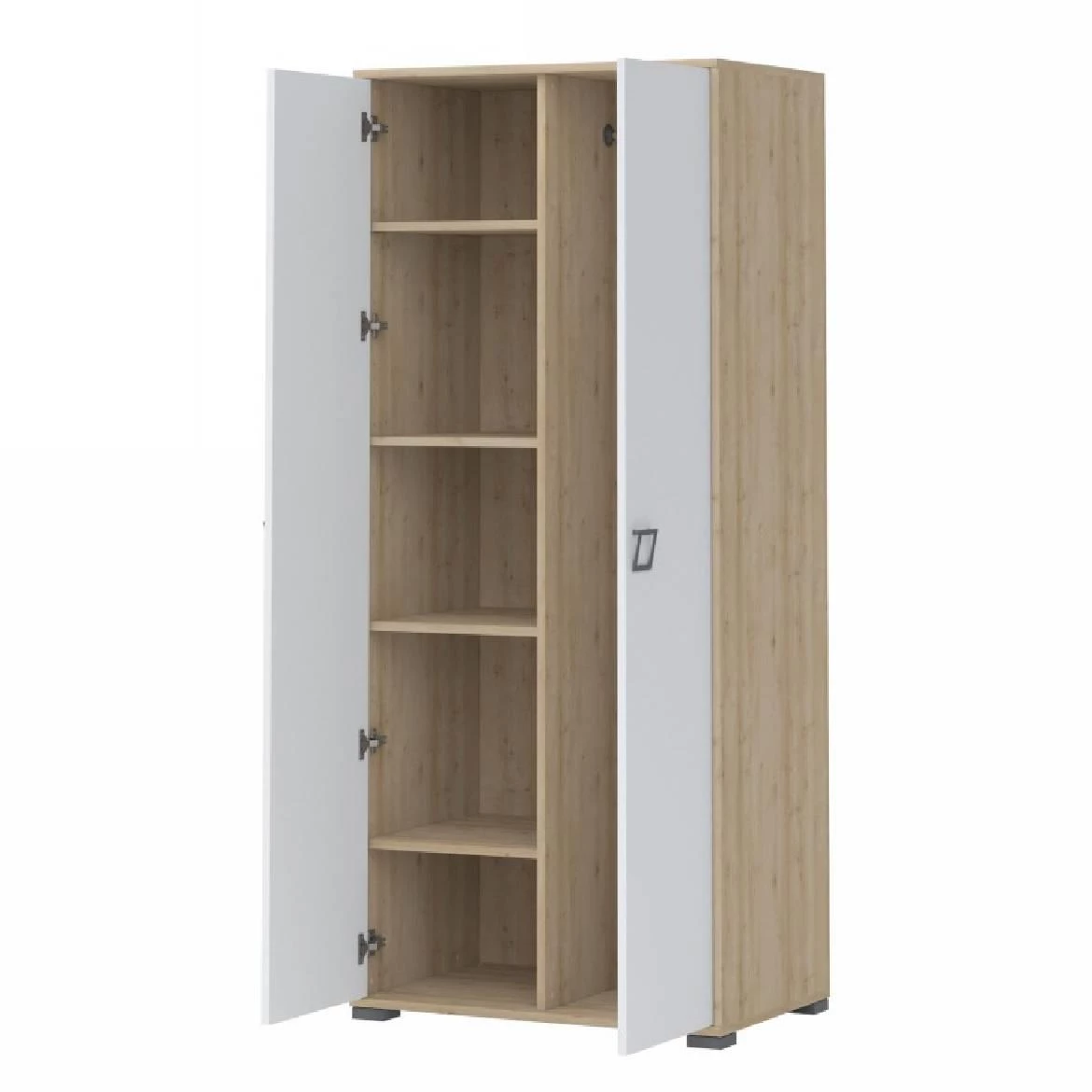 Kiki G2P-BK/KI-15 ormar 2D + 2 vrata, 84x56x198 cm, boja bukva/bela