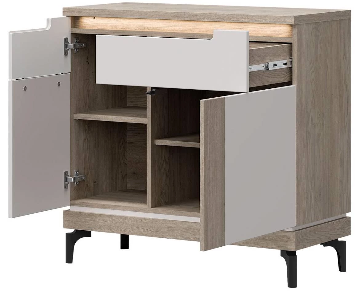 Aston An02 Komoda 90x39x87,5 hrast/kašmir bež