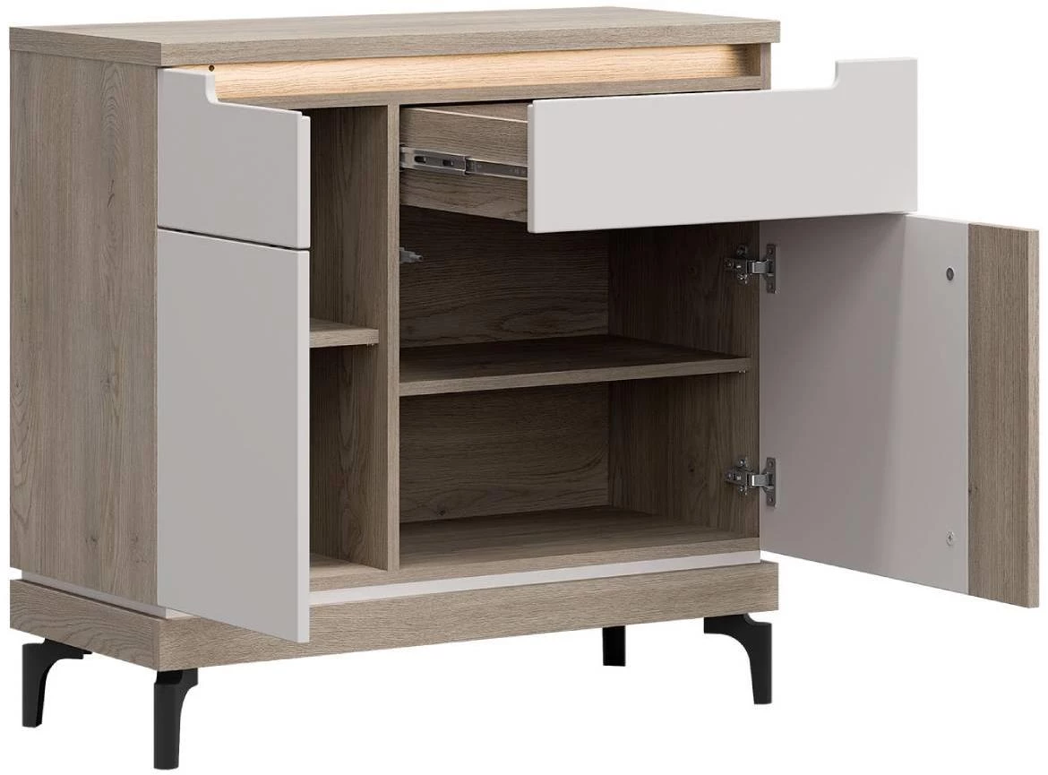 Aston An02 Komoda 90x39x87,5 hrast/kašmir bež