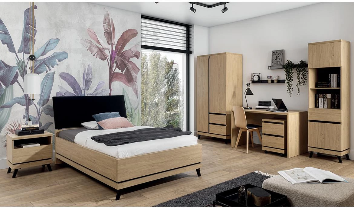 Vitrina Ate At05  54,5x39x,197 hrast/crna