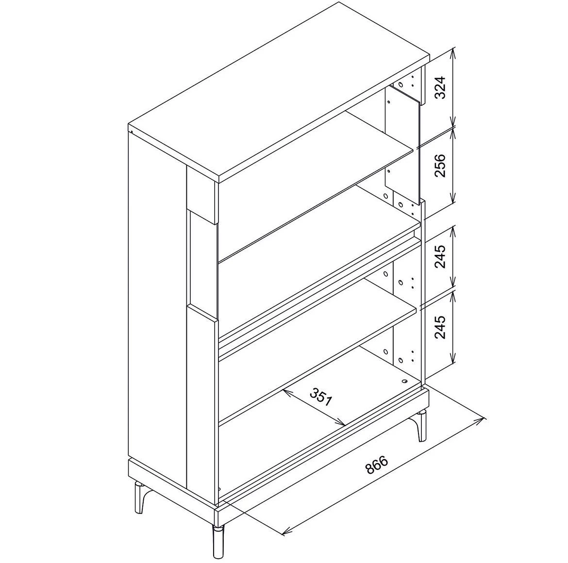 Vitrina Aston An04 90x39x143 hrast/kašmir bež
