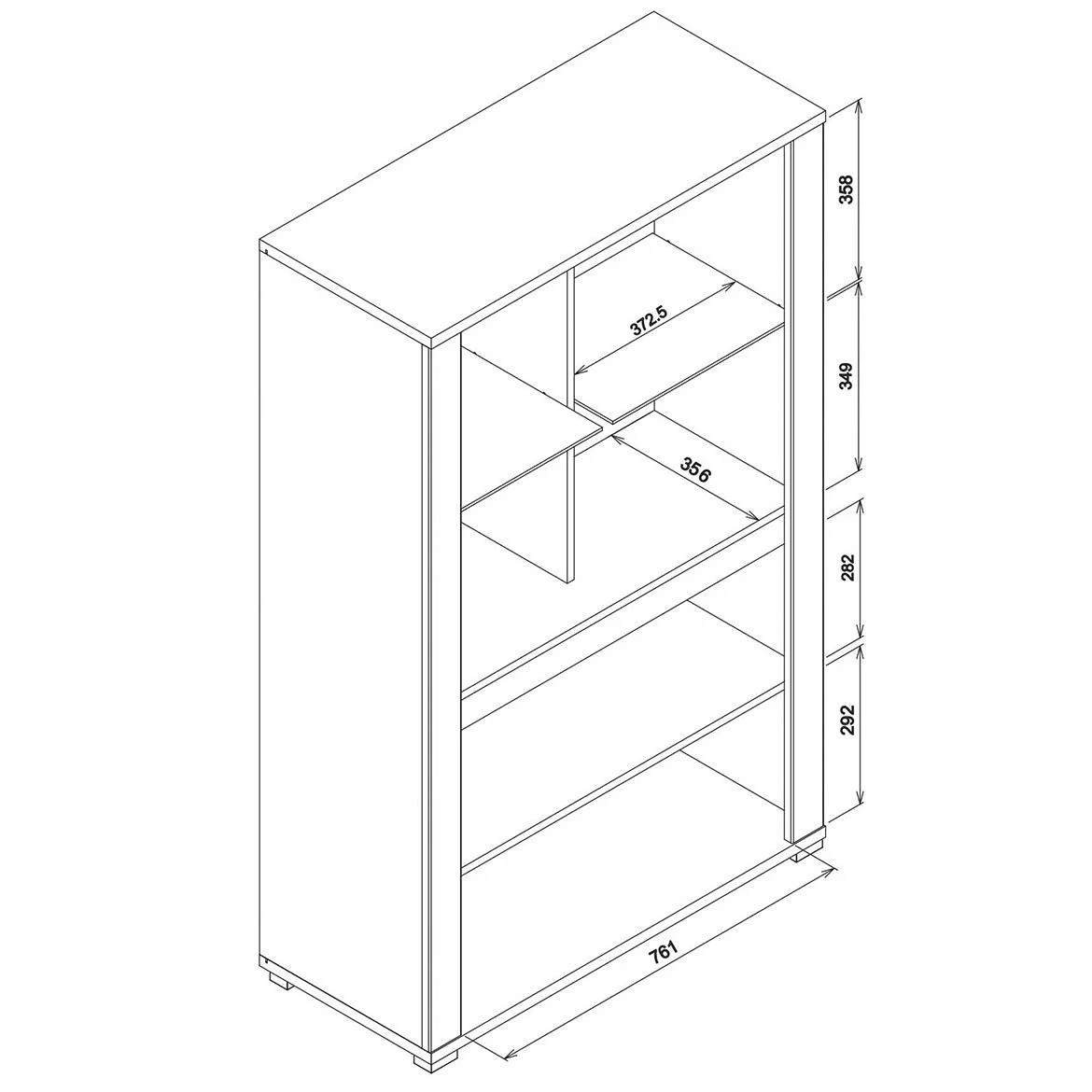 York Y-4 vitrina 91x39,5x147 hrast/grafit