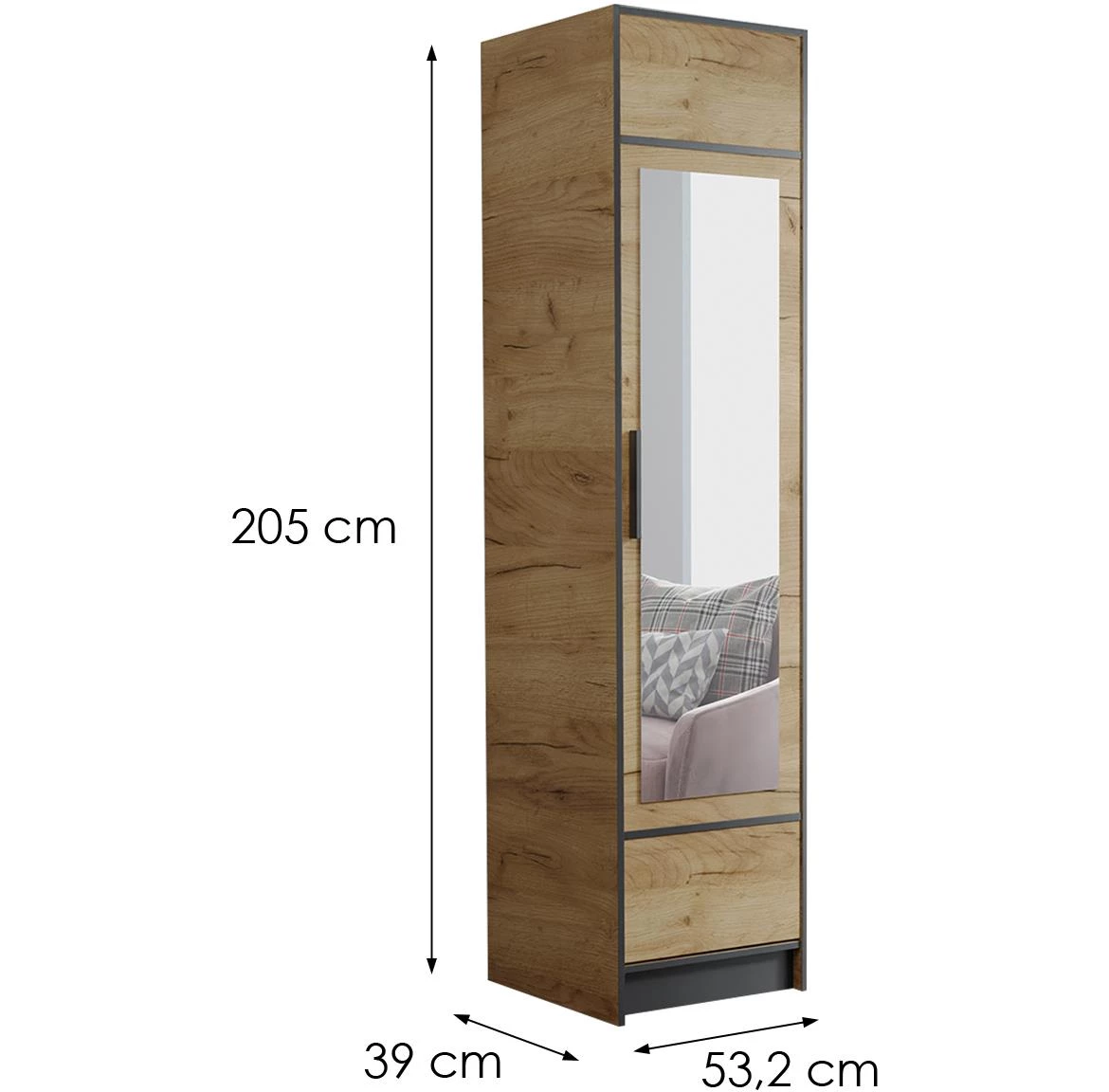 Roj 1d ormar 53,2x39x205 artisan hrast