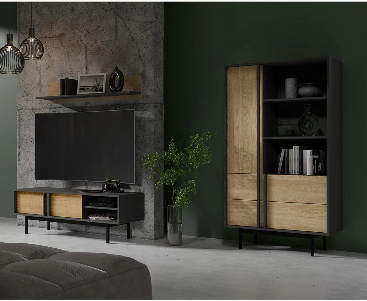 Alsy 12 klub stocic 93x60x43 siva/hrast