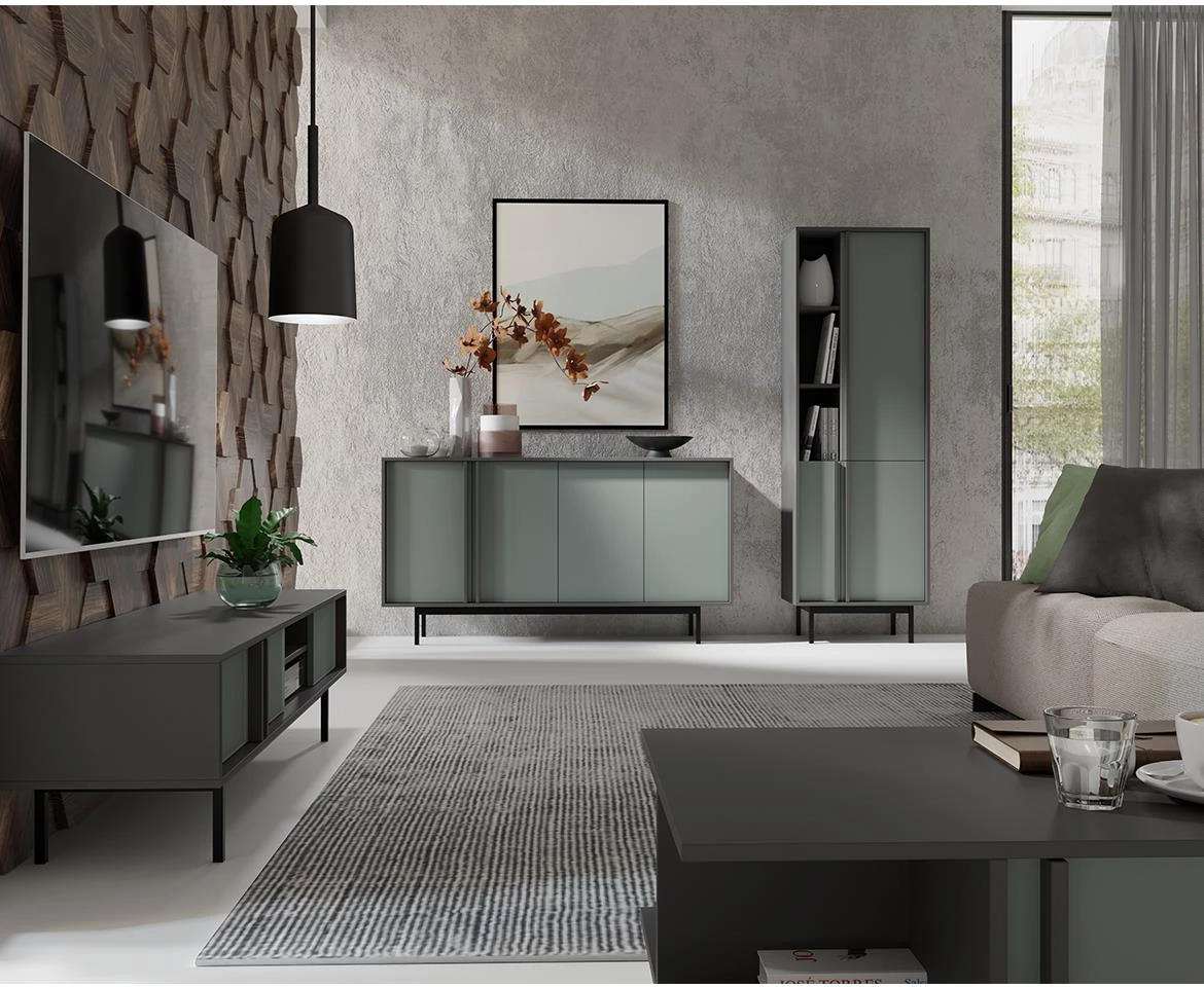 Alsy 12 klub stocic 93x60x43 siva/aloe zelena