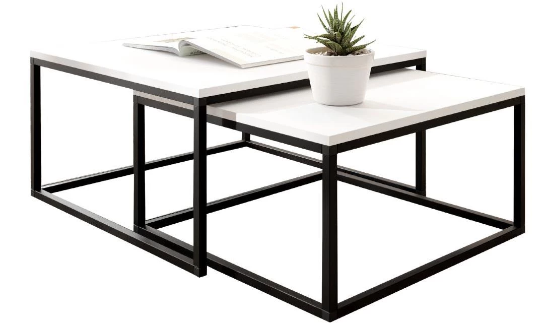 Loftiko set klub stocica 75x75x41,5 belo/crni