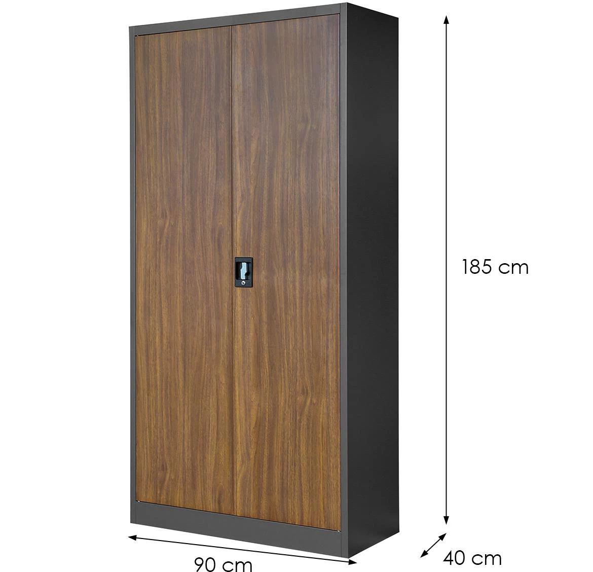 ?an garderober, metal, antracit/orah 90x40x185