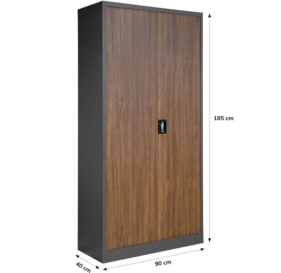 ?an garderober, metal, antracit/orah 90x40x185