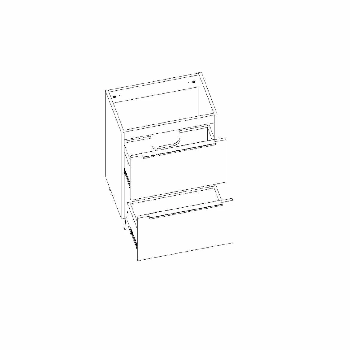 Lorus 60 baza za umivaonik 59,6x39,4x83 natur hrast