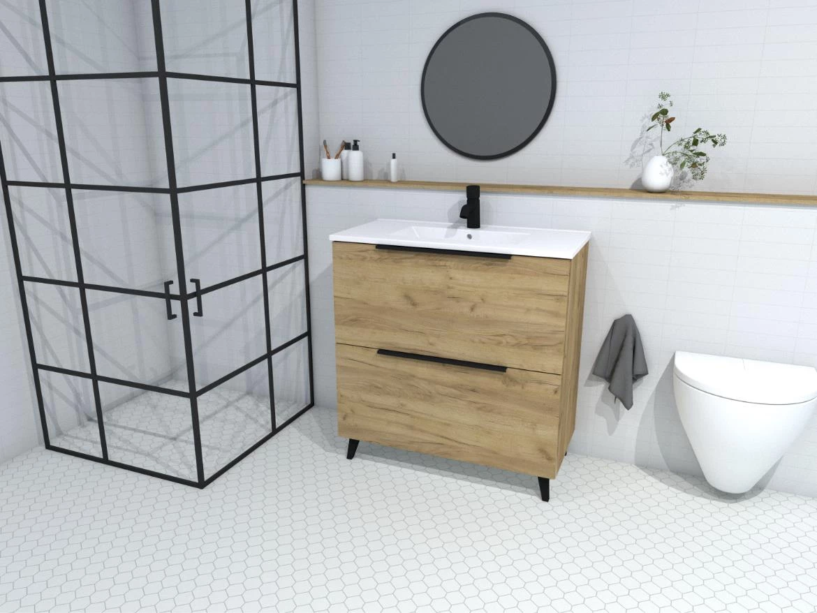 Lorus 60 baza za umivaonik 59,6x39,4x83 natur hrast