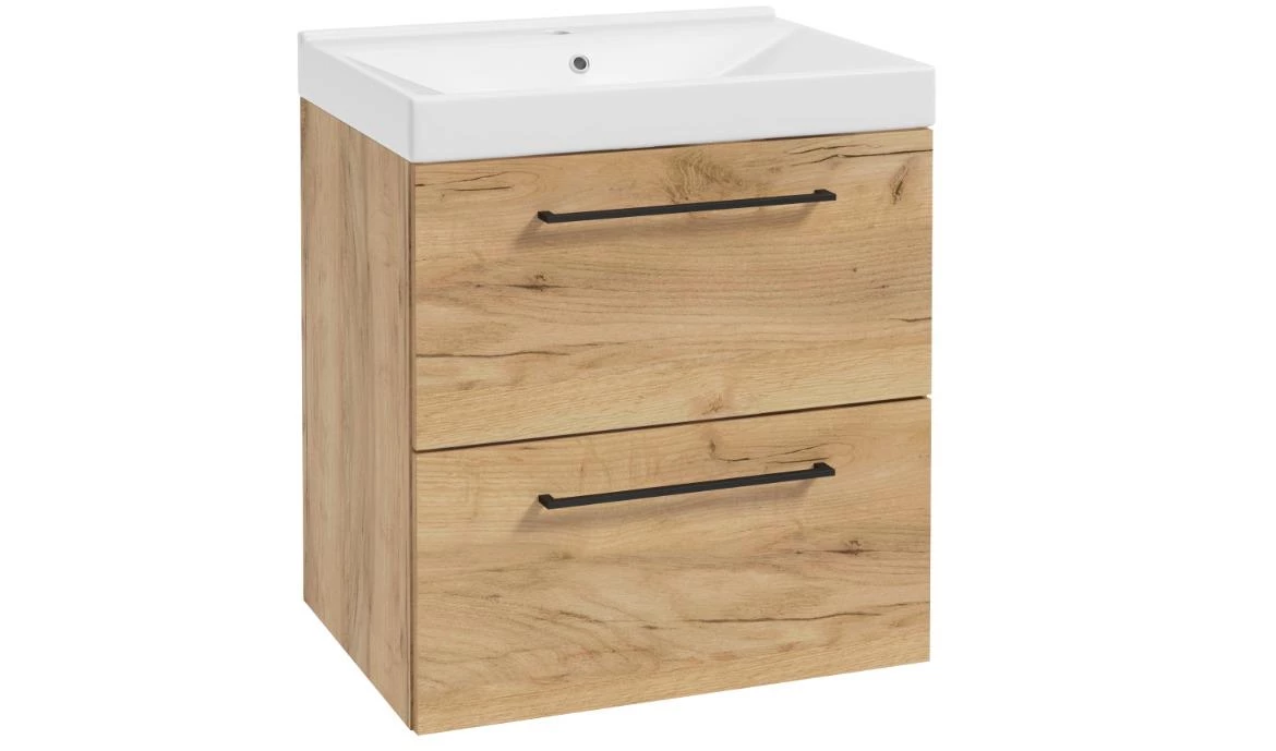 Vesper D60 0D2S baza s umivaonikom 60x46x67 natur zlatni hrast