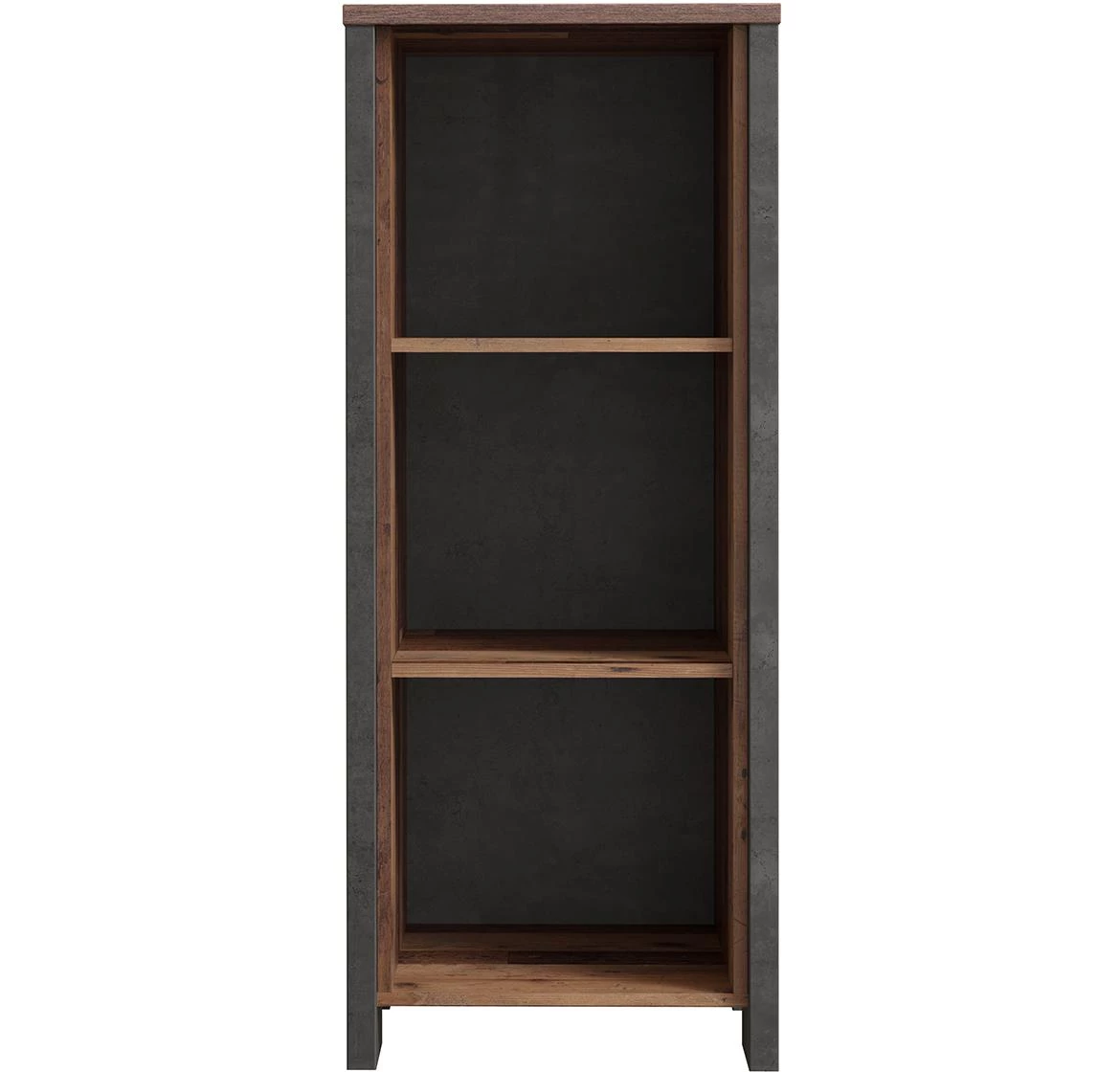 Symmach 2P polica 47x42x115 oldwood natur/beton siva