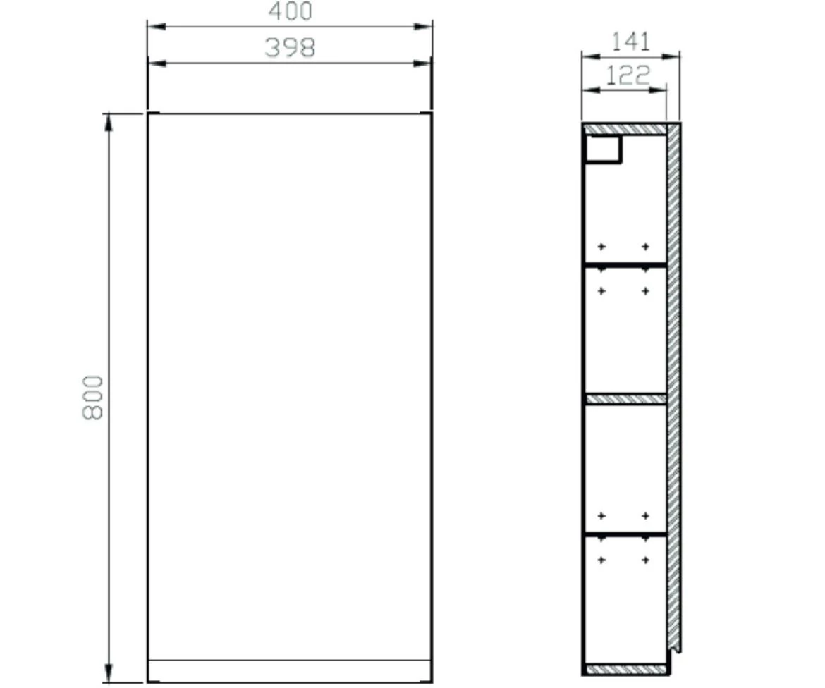 Moduo 40 viseci ormaric 40x14,1x80 beli