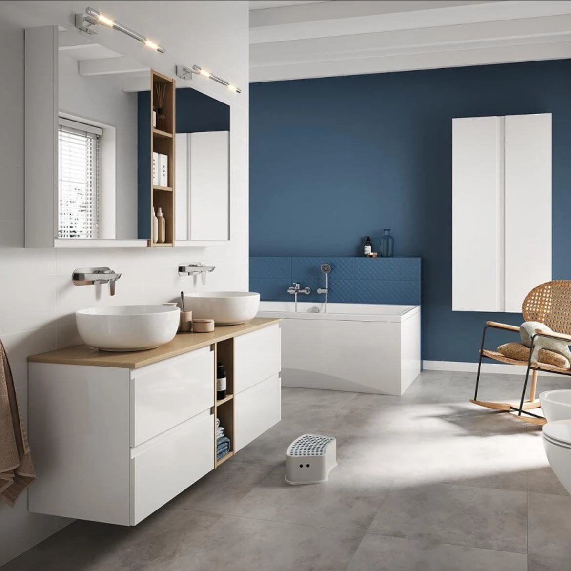 Moduo Slim 60 baza sa umivaonikom 59,5x37,5x62 bela