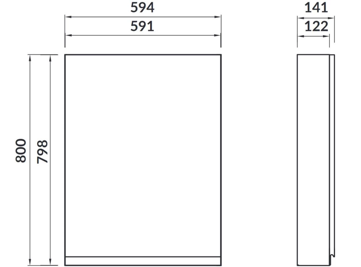 Moduo 60 viseci ormaric 60x14,1x80 beli