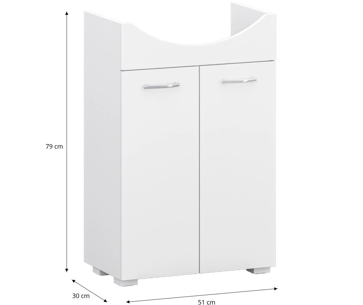 Rio 55 baza za umivaonik 51x30x79 bela