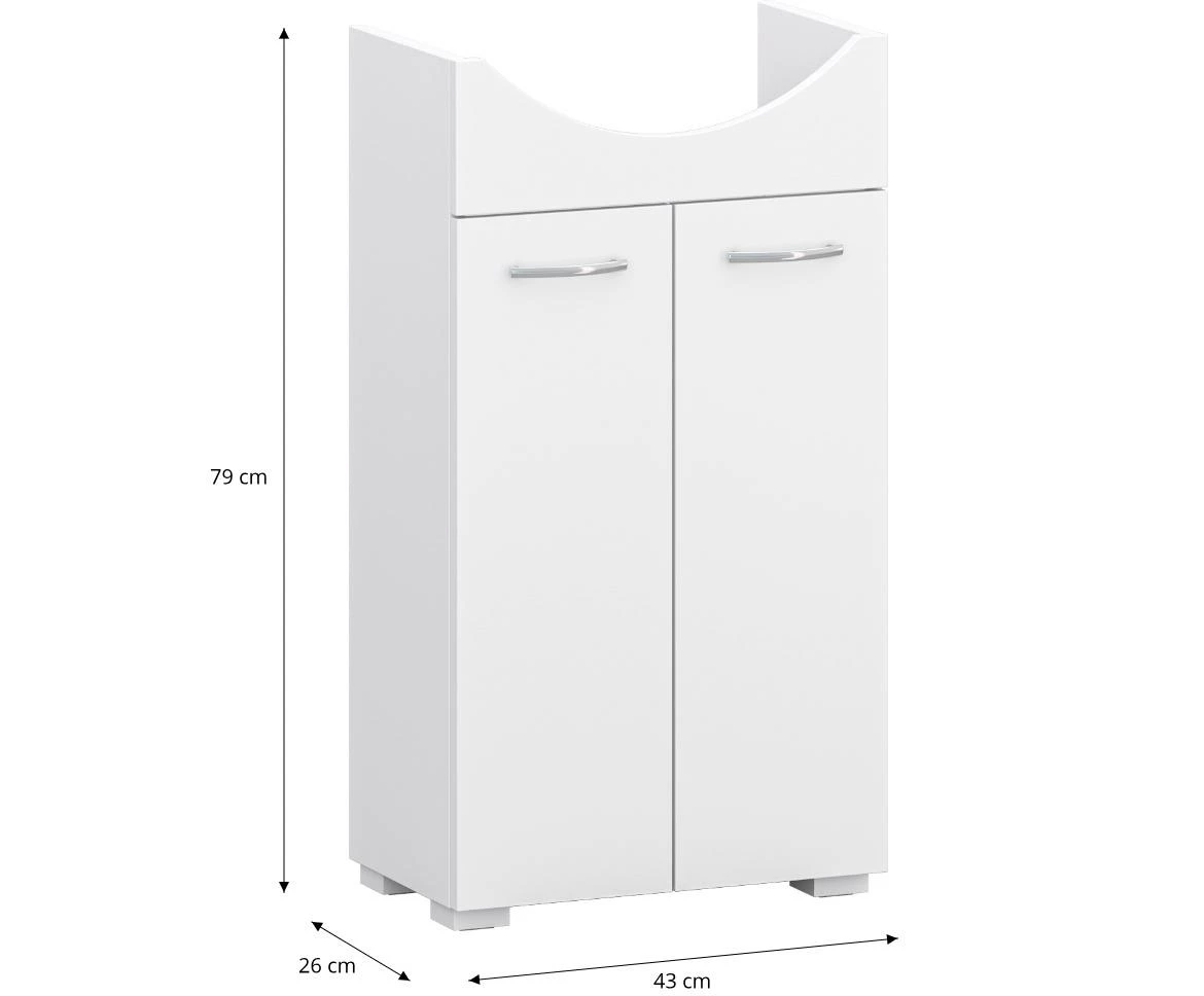 Rio 45 baza za umivaonik 43x26x79 bela