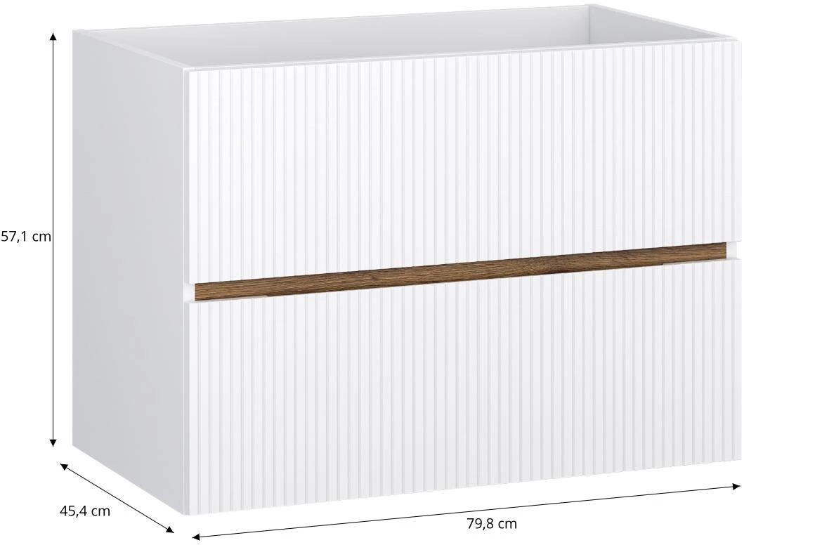 Joy 80 2S baza za umivaonik 79,8x45,4x57,1 bela