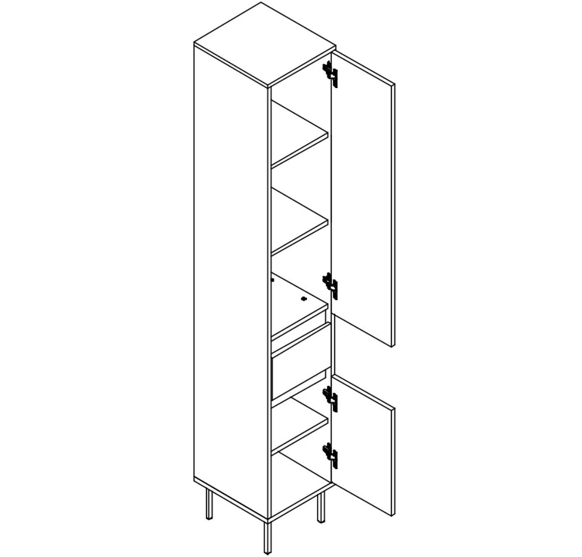Grenland 32 ormar 31,5x35x193,2 beli