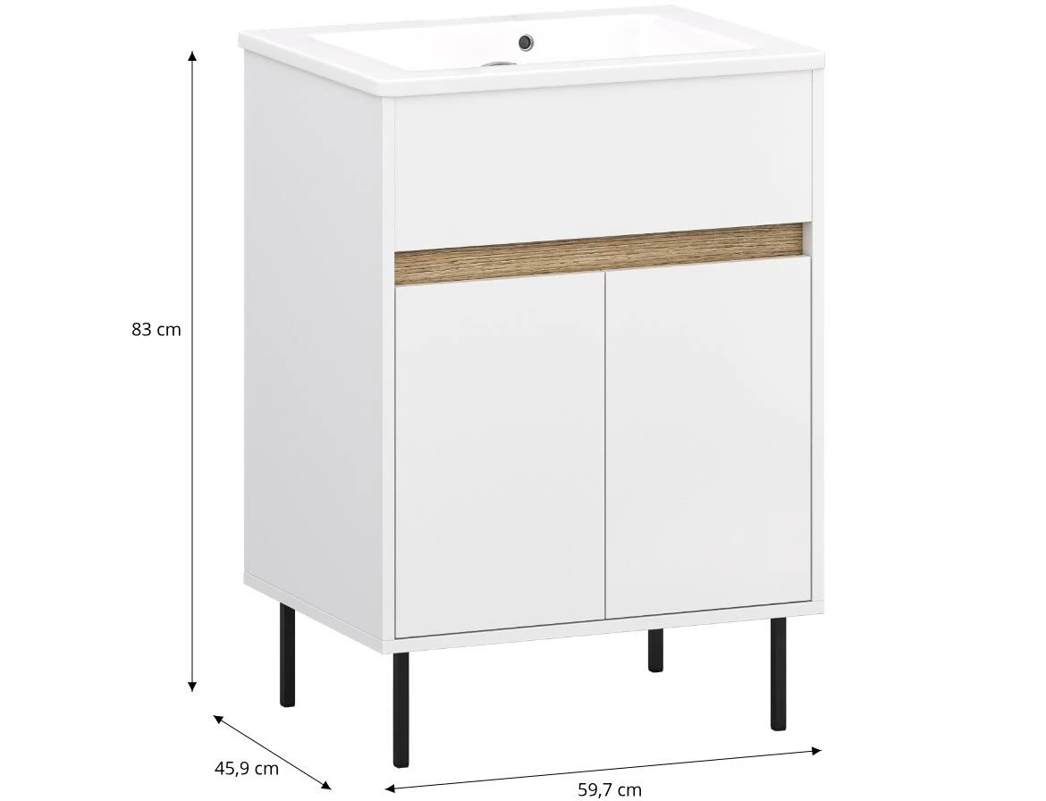Greenland 60 baza za umivaonik 59,7x45,9x83 bela