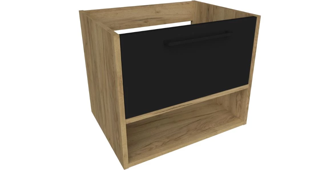 Kiano 60 1S baza za umivaonik 59,6x45,6x50 hrast/crni