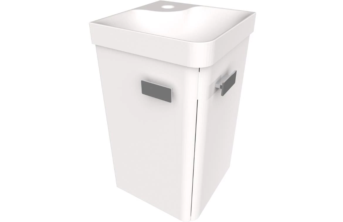 Roner kutni set 30cm 2D baza s umivaonikom 29,6x29,6x50 bela