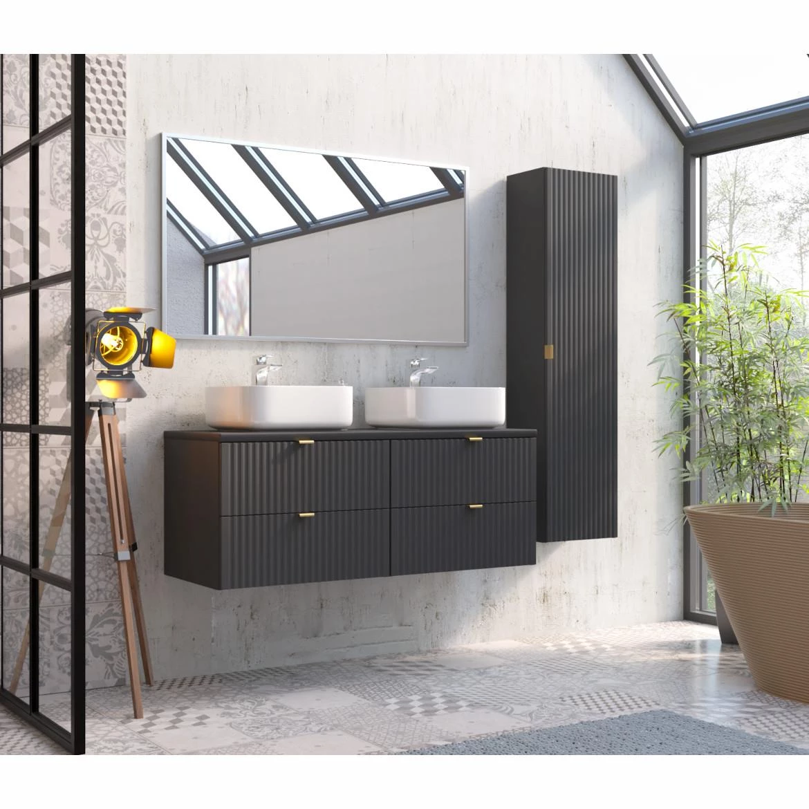 Adel ormar 35x25x140 crni