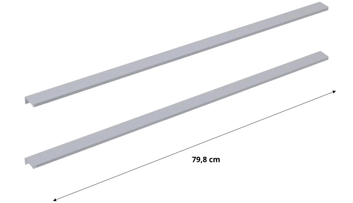 Merkado 80 KROM set od 2kom rucice hromirane 80cm