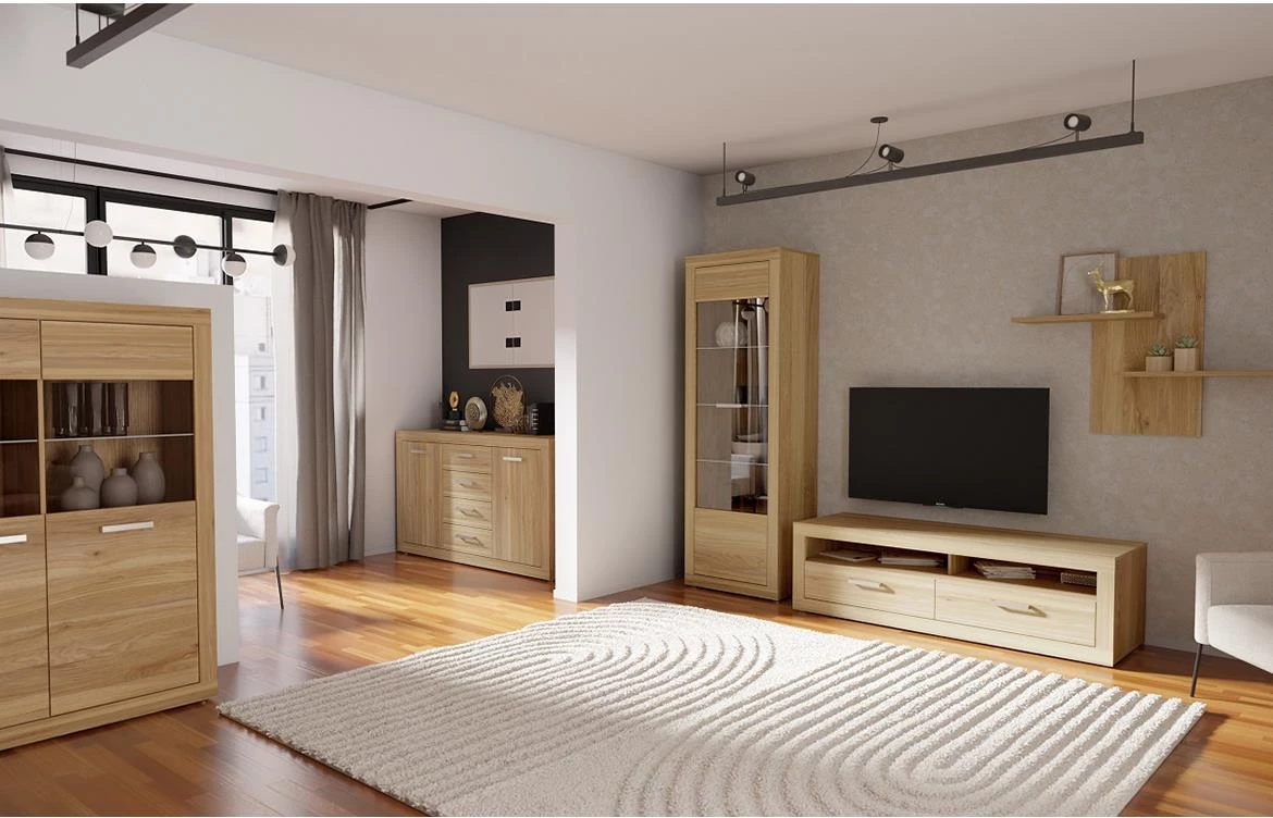 Talino Tbbv422-D108 vitrina 93,1x41x145,9 mauvella hrast