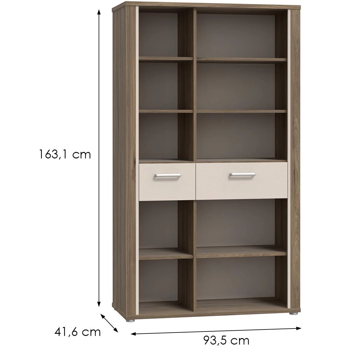 Dedelos DDLR622R polica 93,5x41,6x163,1 natur/bež