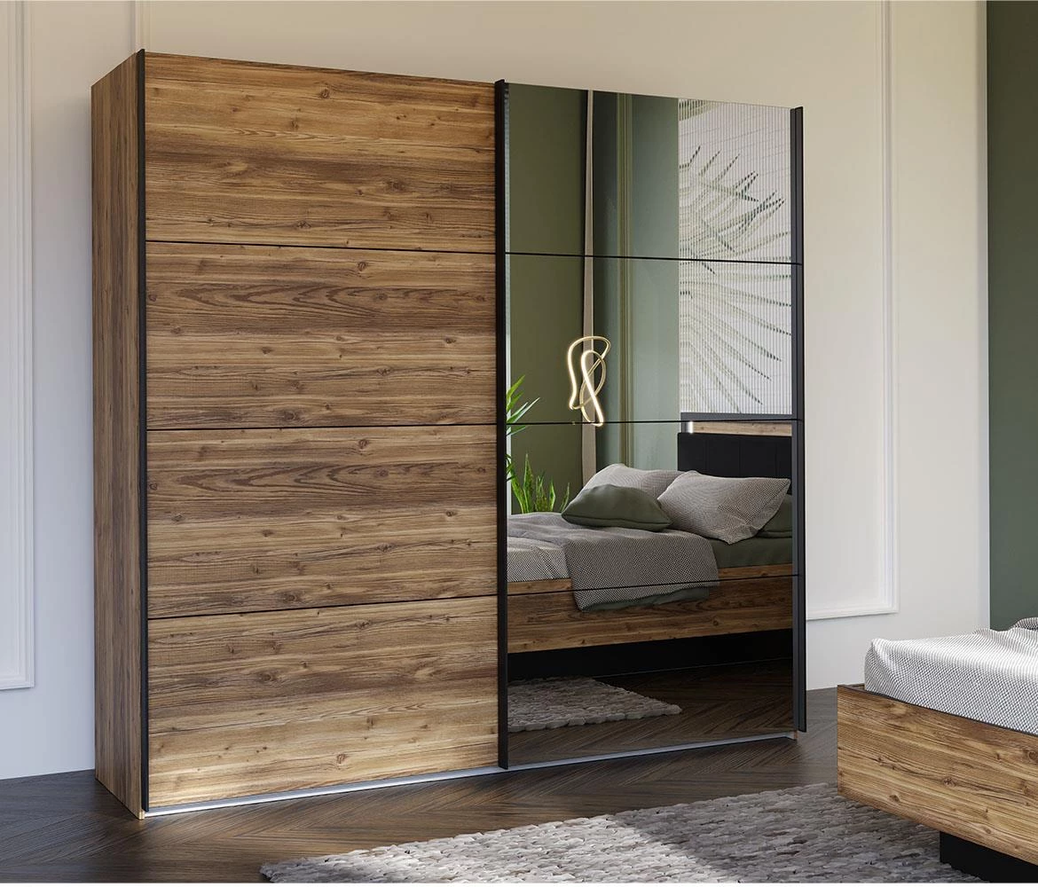 Haruki HYTS92411 klizni ormar 220,1x61,2x210,5 natur/crna