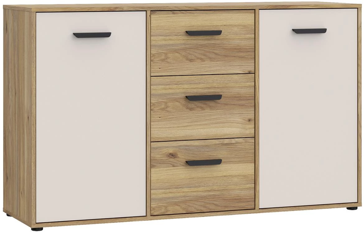 Mokkaro Mokk231-M802  komoda 141,2x42x84,9 hrast mauvella 042025/kašmir bež