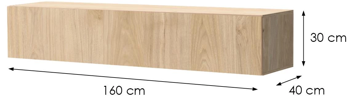 Fly Fy 30 viseci element otklopni 160x40x30 Hickory Jackson hrast