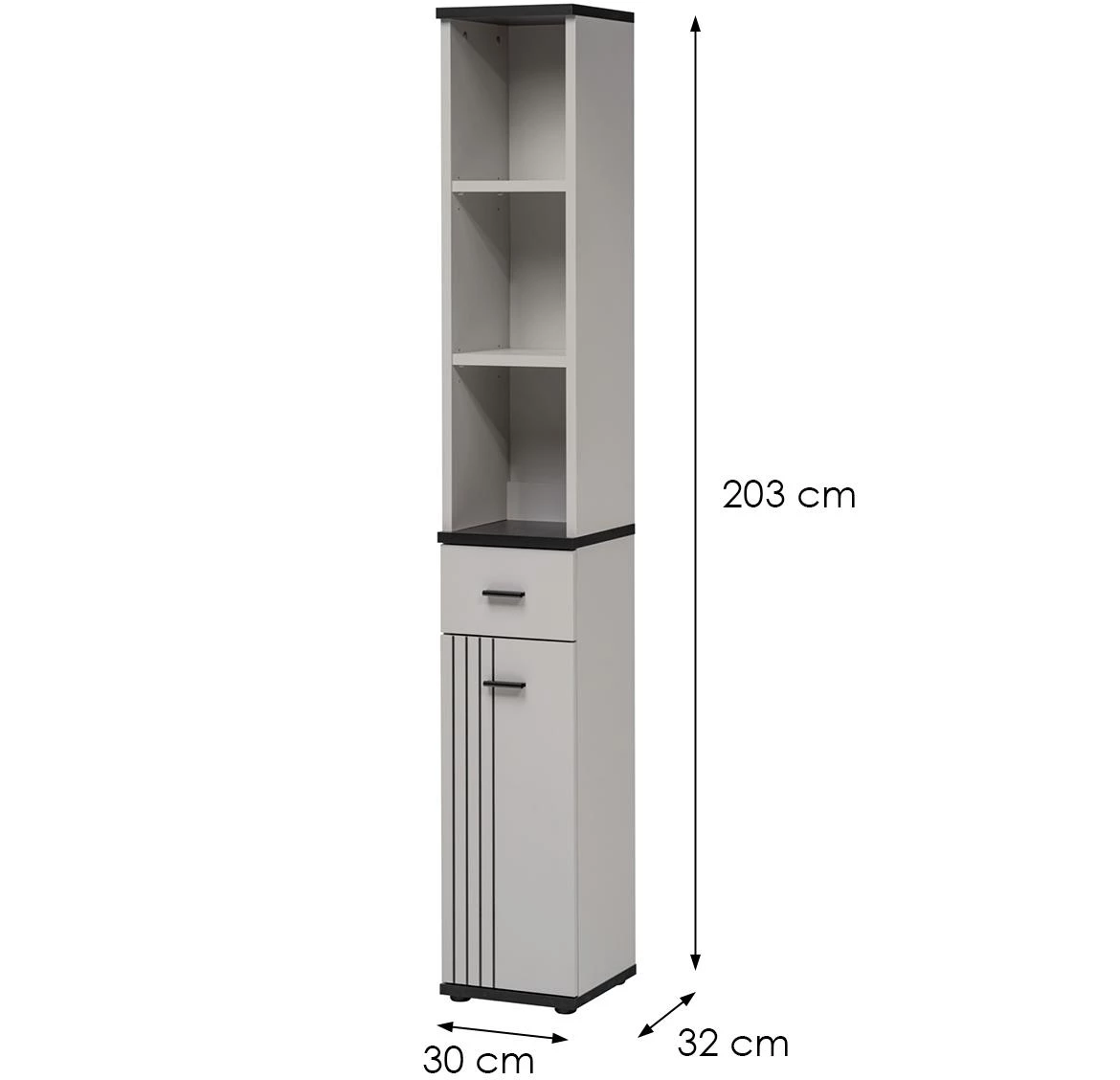 Hugo Cc Hg B+C polica 30x32x203 kašmir bež/crna