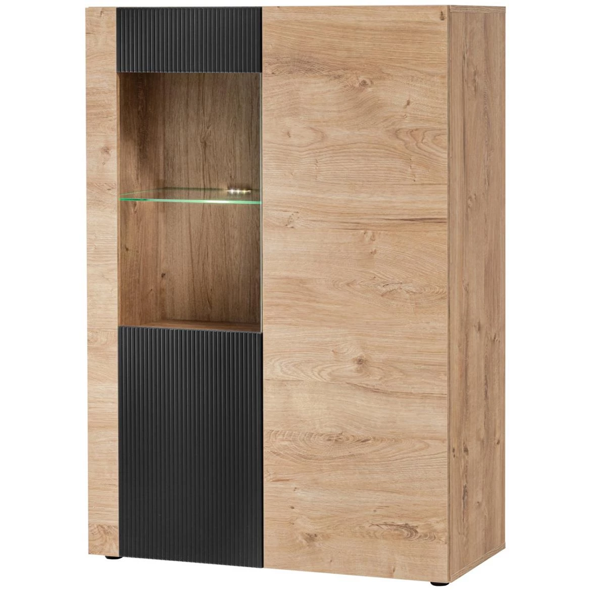 Aron RZS AR WSW vitrina 70x40x192 ribbeck hrast/crna