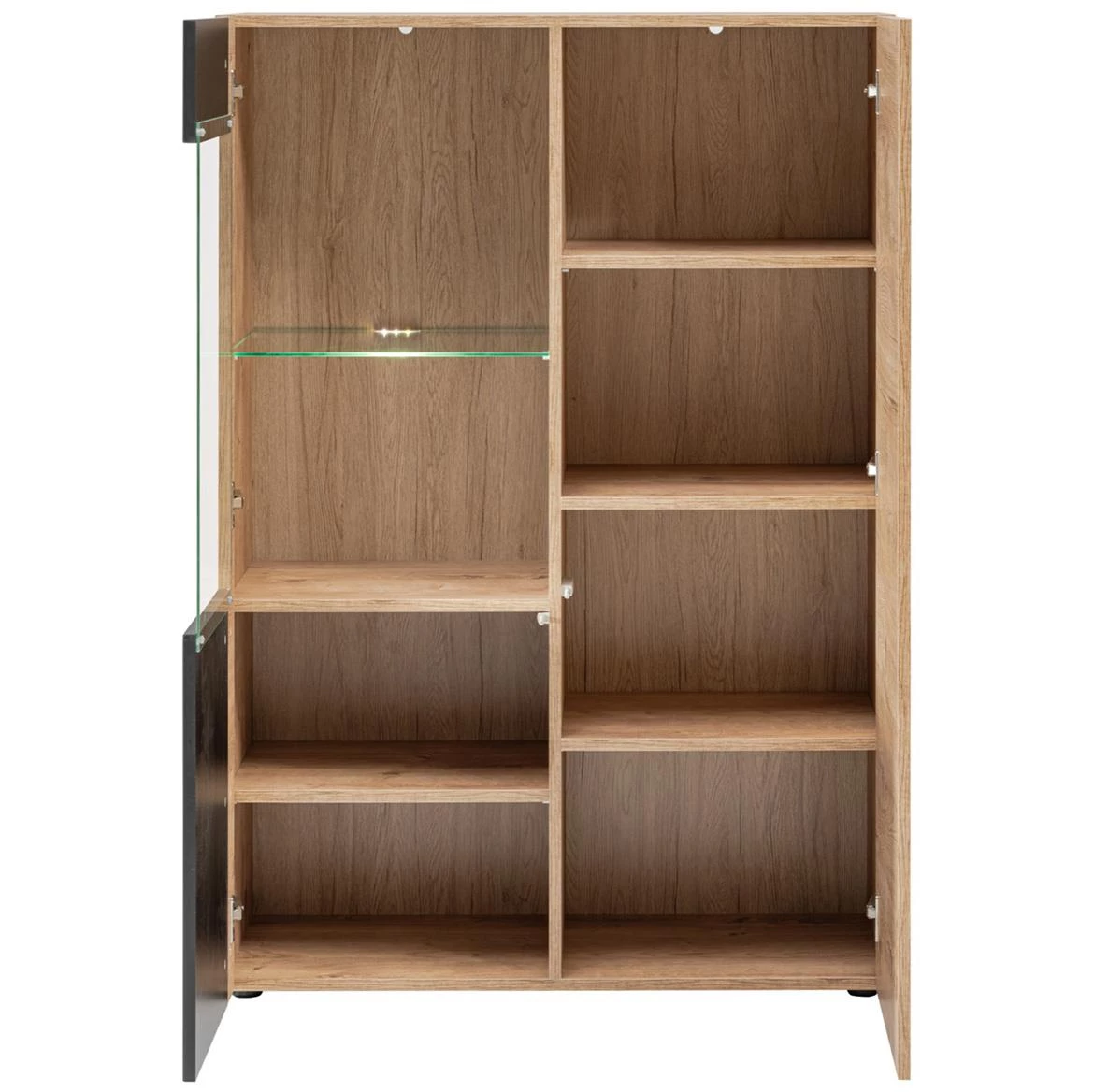 Aron RZS AR WSW vitrina 70x40x192 ribbeck hrast/crna