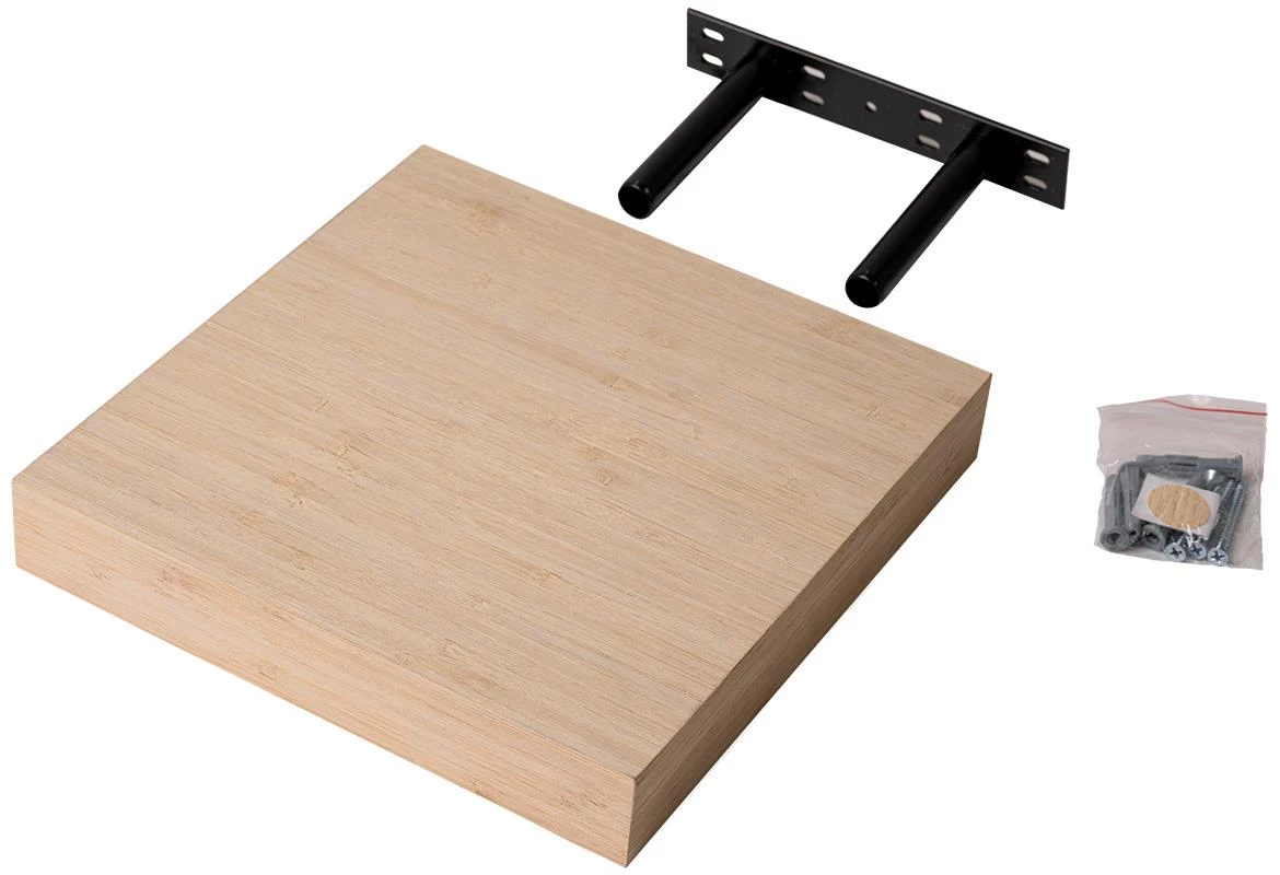 FSD 24/24 zidna polica furnirana bambus dekorom, 656501, 24x24x3,8