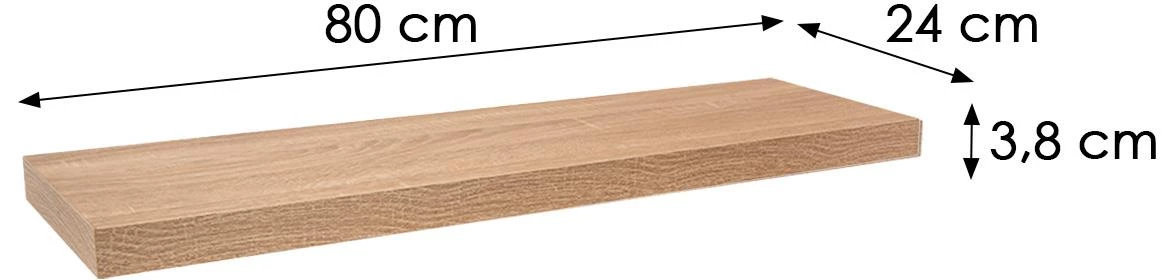 FS 80/24 zidna polica sonoma 65117 80X24X3,8