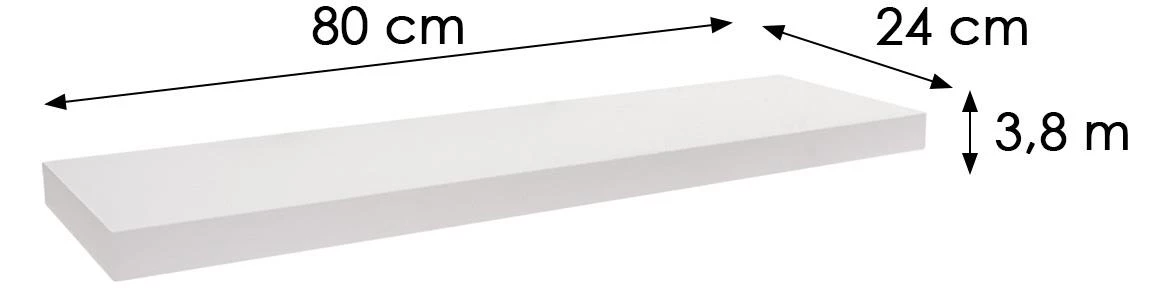 FS 118/24 zidna polica bela 65140 120x24x3,8