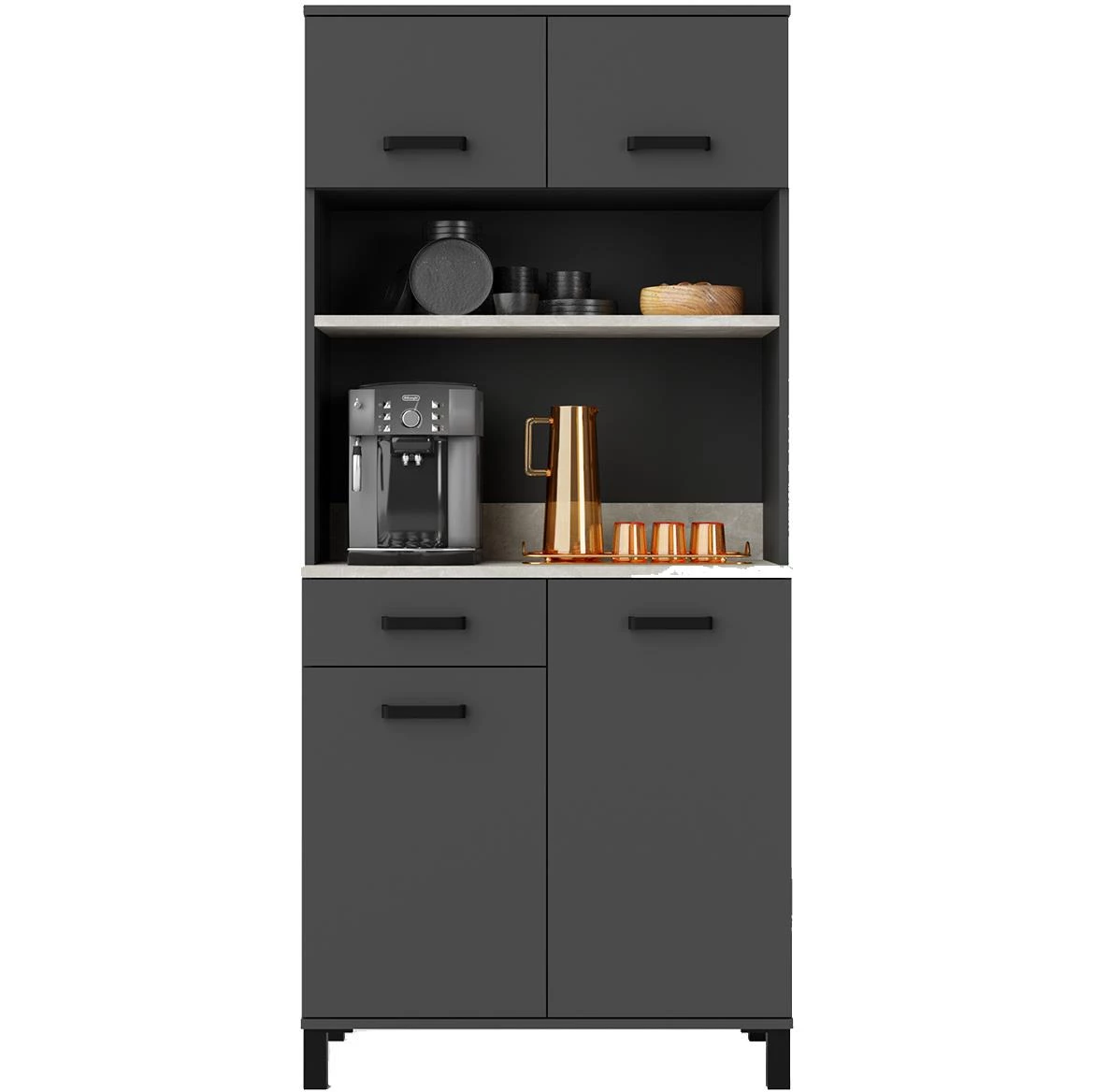 Linda 80 (NESSA) kuhinjski pomocni ormar/buffet 80x40x177 antracit siva