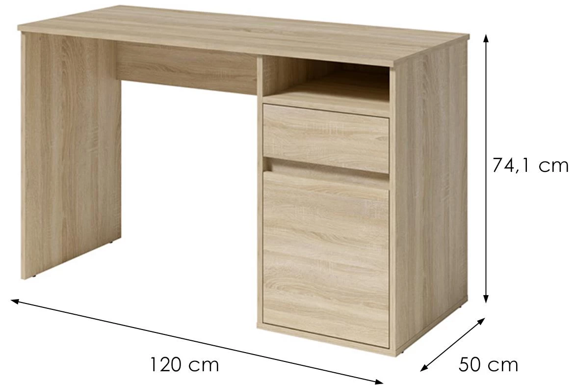 Billa 1d1sz radni stol 120x50x74,1 natur sonoma