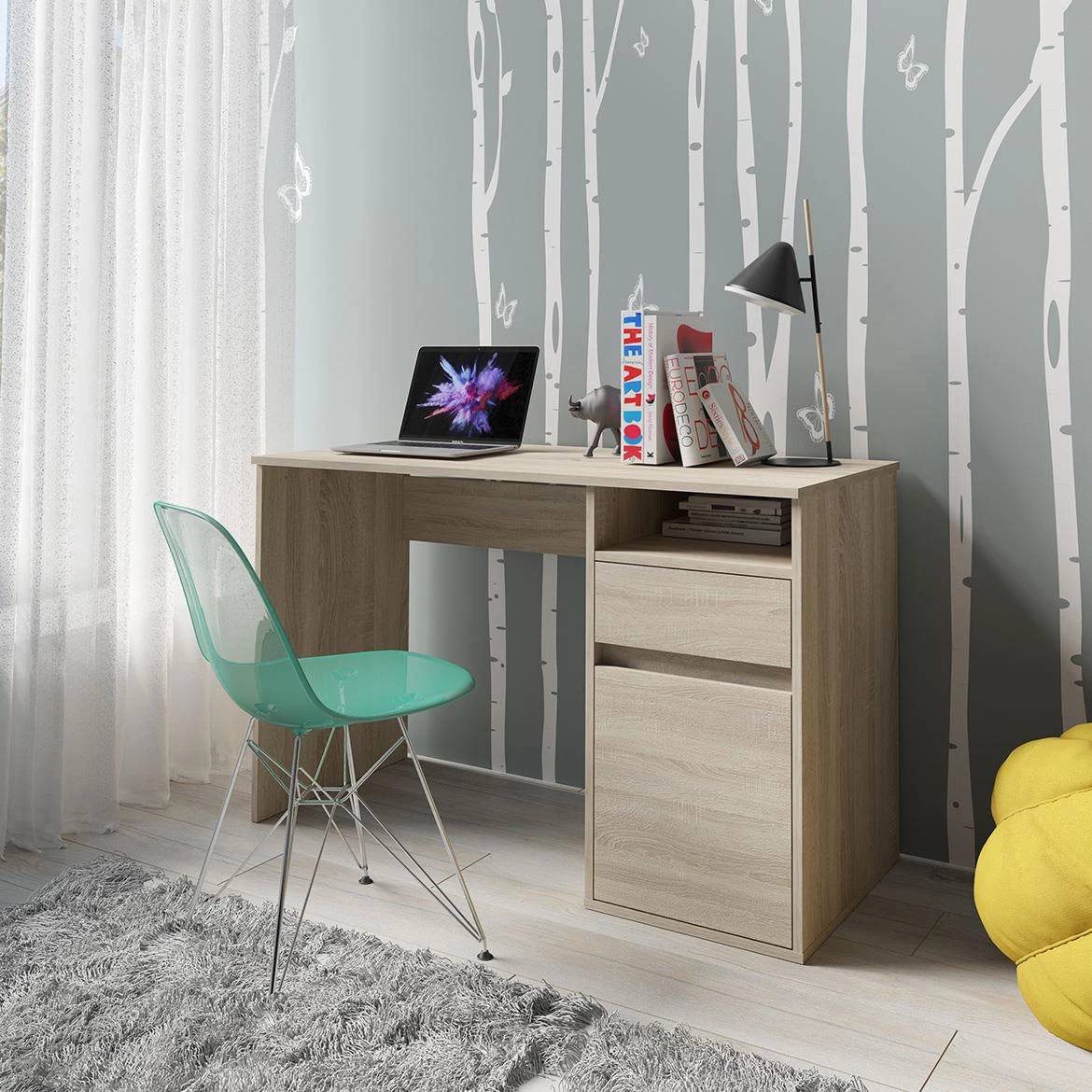 Billa 1d1sz radni stol 120x50x74,1 natur sonoma