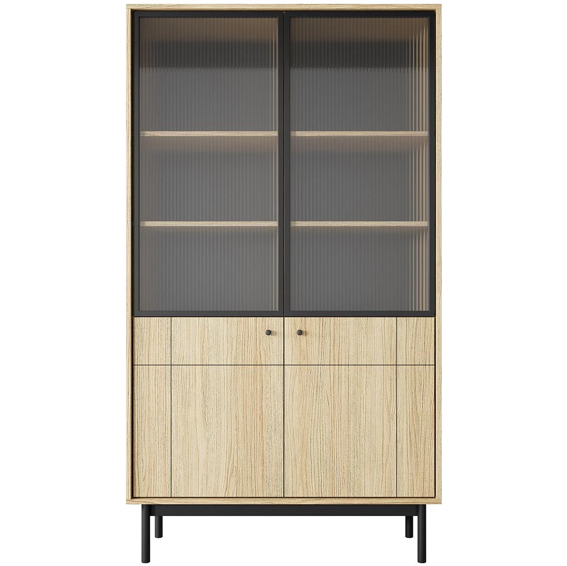 Japandi WT104 vitrina 103,4x39x184,6 hrast linea