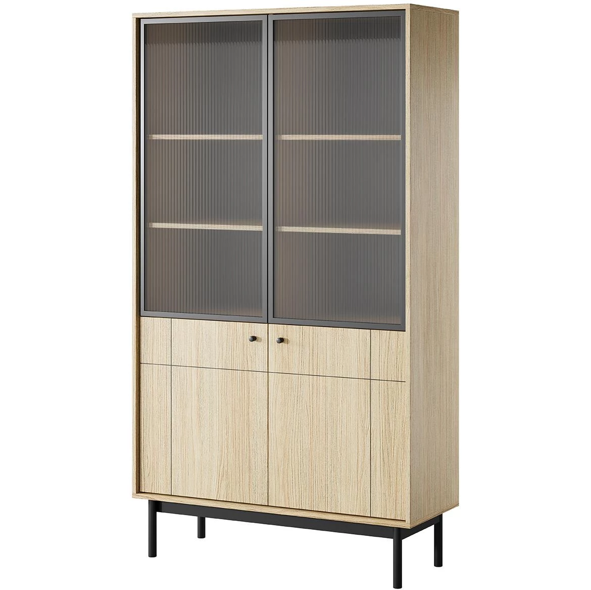 Japandi WT104 vitrina 103,4x39x184,6 hrast linea