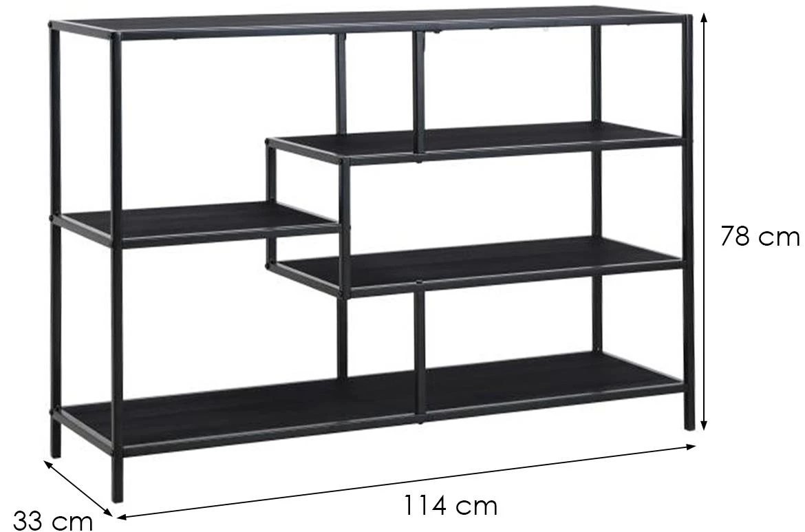 Benton 31333J crna 5T polica 114x33x78 crna