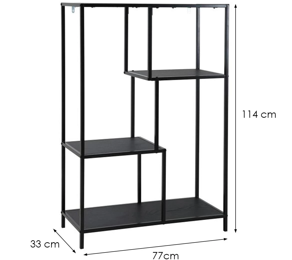 Benton 31333I crna 4T polica 77x33x112 crna