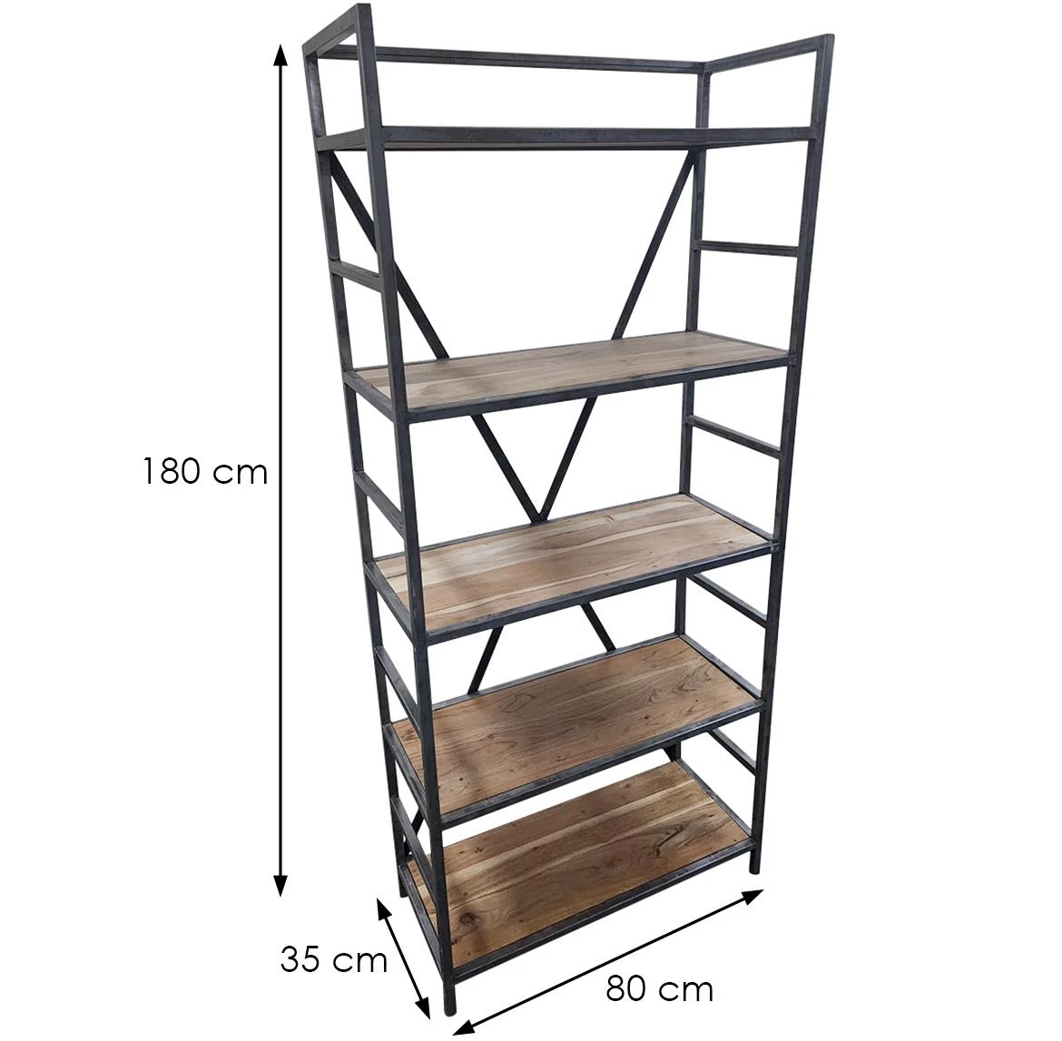 Ian SPEC-103 polica 80x35x180 natur/crna