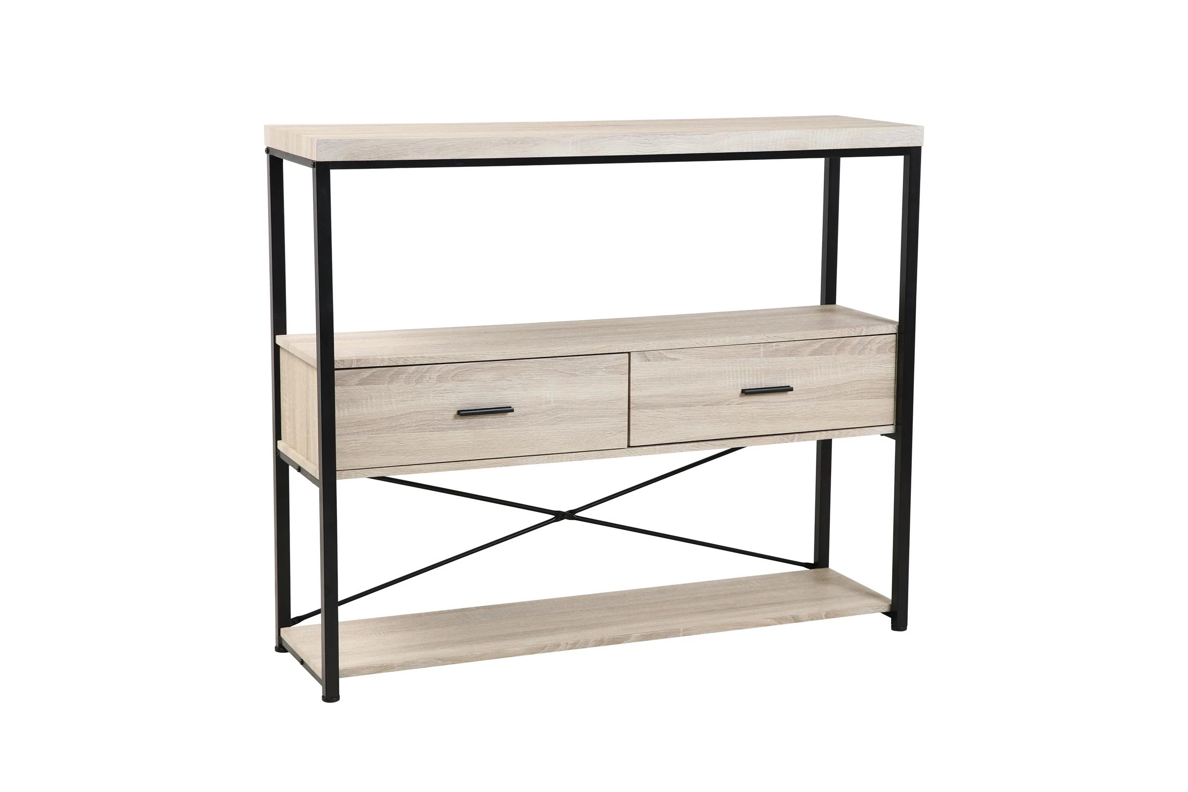 Polica/konzola 31352A-3 120x35x100 natur/crna