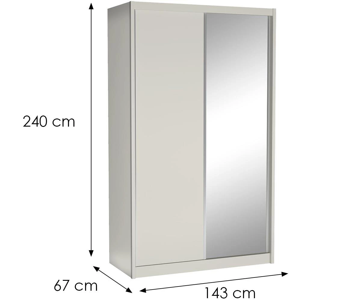 Karol ormar 143x67x240 kašmir bež