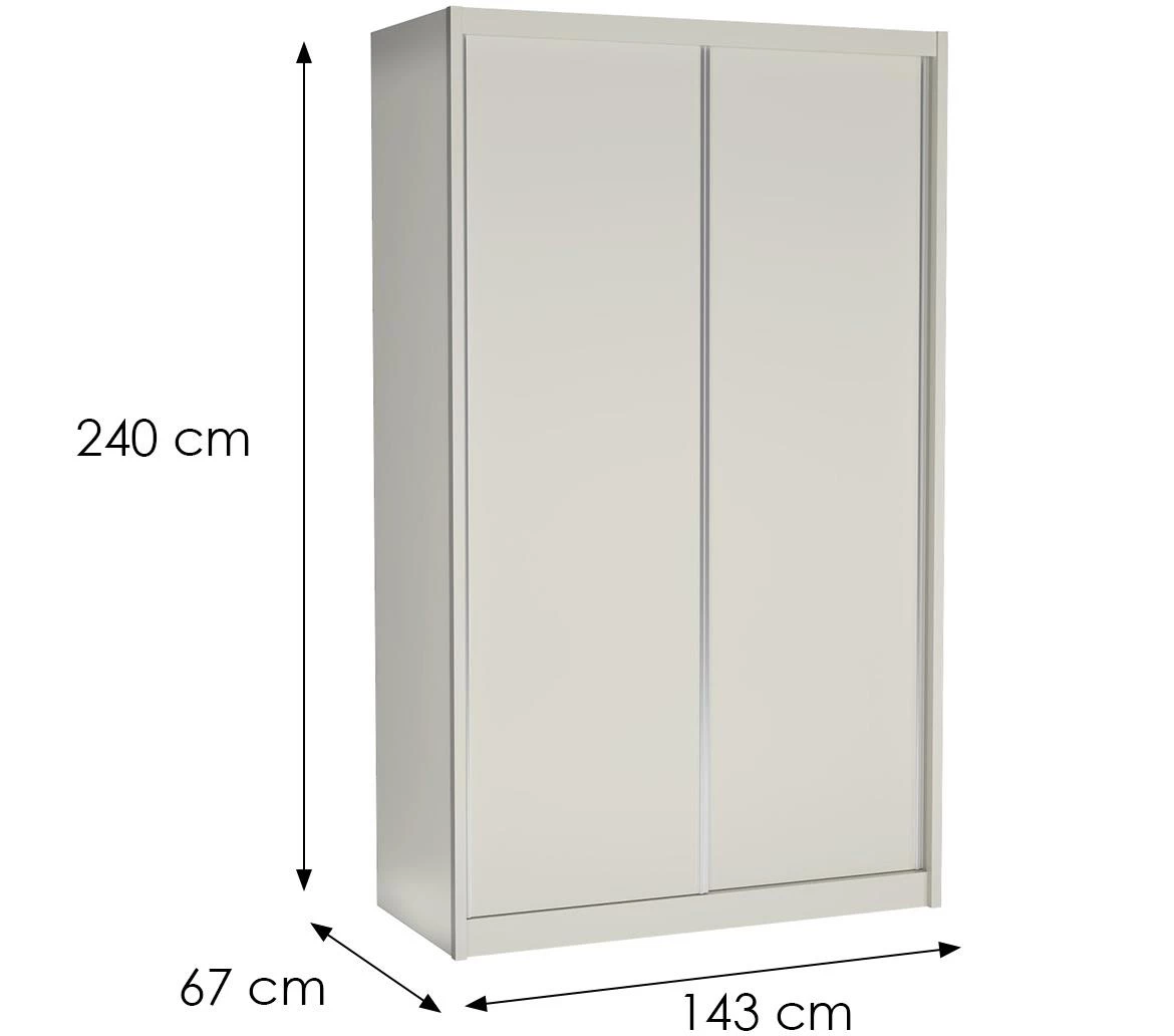 Karol ormar 143x67x240 kašmir bež